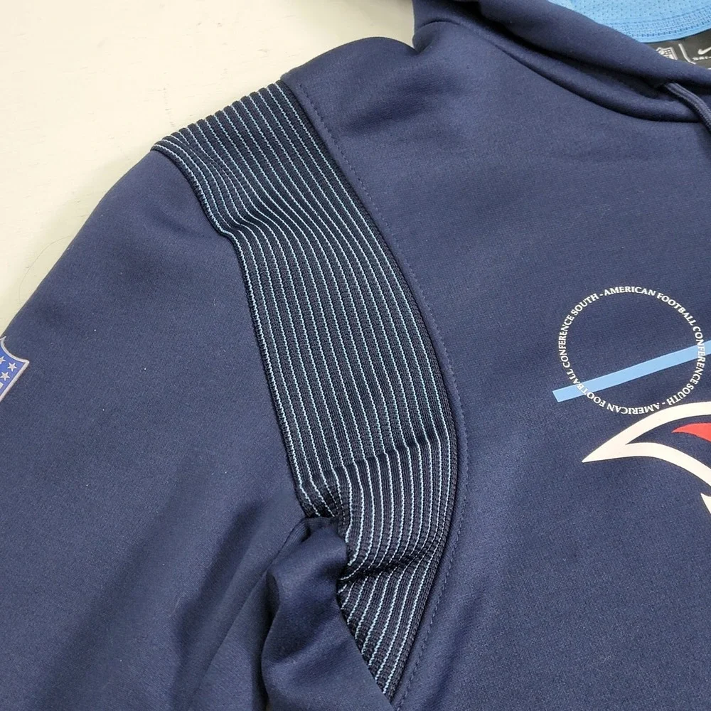 Nike NFL Tennessee Titans On Field Dri-Fit Pullover Hoodie Navy‎ Mens Sz M EUC